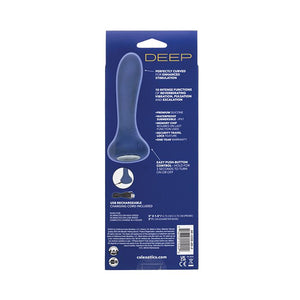 Deep Curve Rechargeable Silicone Anal Probe Blue