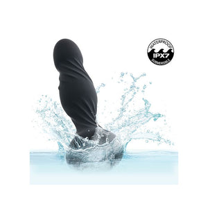Deep Swirl Rechargeable Silicone Reverberating Anal Probe Black