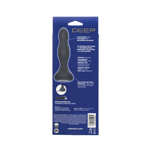 Deep Swirl Rechargeable Silicone Reverberating Anal Probe Black