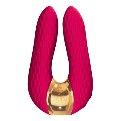 Shunga Aiko Intimate Massager Dual Clitoral & G Spot Couples Vibrator Raspberry