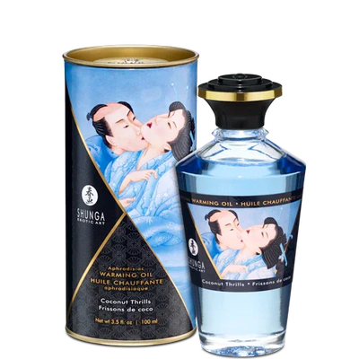 Shunga Warming Massage Oil Coconut Thrills 3.5 Oz
