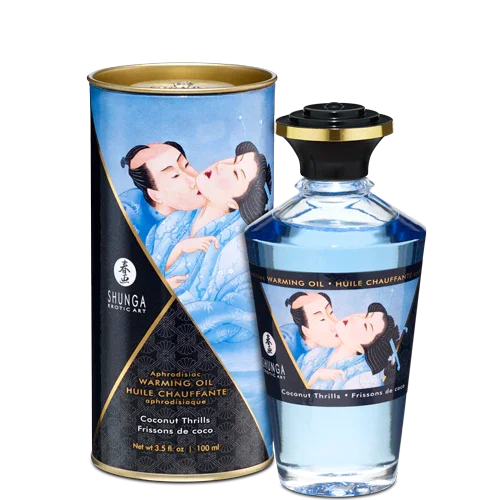 Shunga Warming Massage Oil Coconut Thrills 3.5 Oz