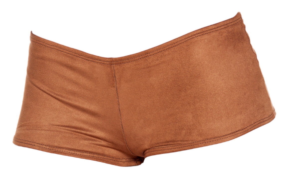 Roma Costume Women's Suede Boy Shorts Brown