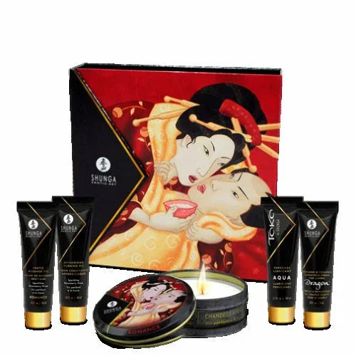 Shunga Erotic Art Geisha's Secrets Sparkling Strawberry Wine Kit