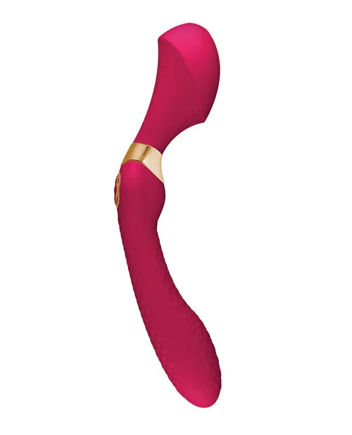 Shunga Zoa Intimate Massager Powerful Clitoris & Labia Vibrator Raspberry