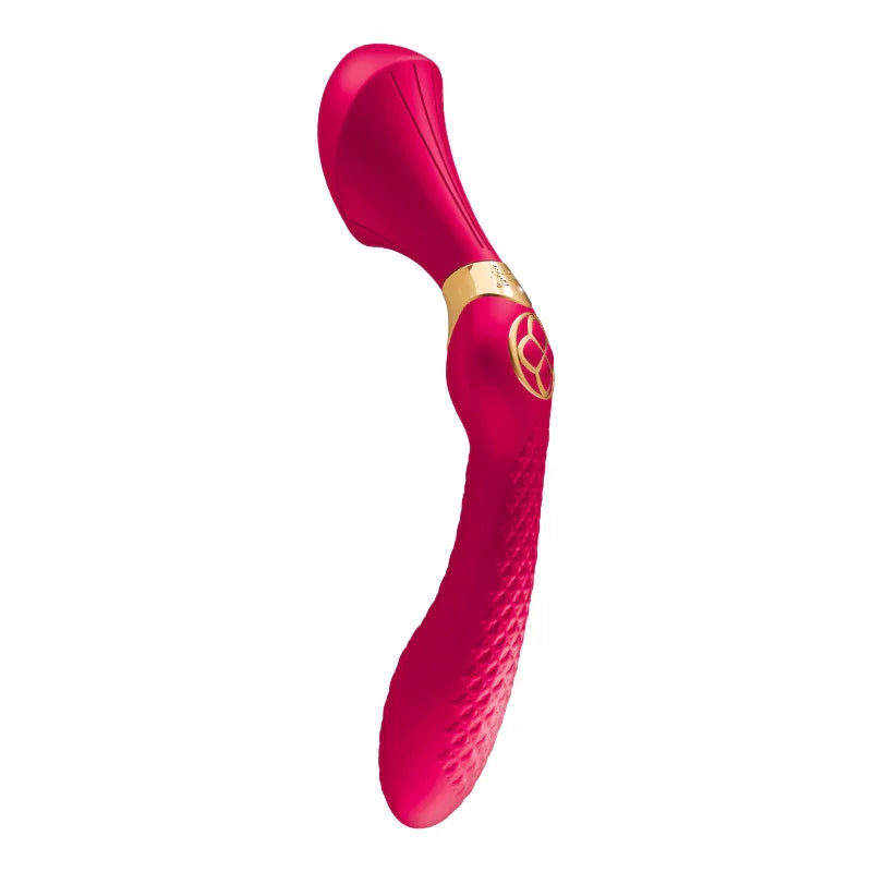 Shunga Zoa Intimate Massager Powerful Clitoris & Labia Vibrator Raspberry