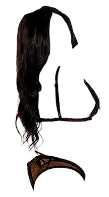 Shirley of Hollywood Mesh Bra with Floral Embroidered Cups & Panty Black