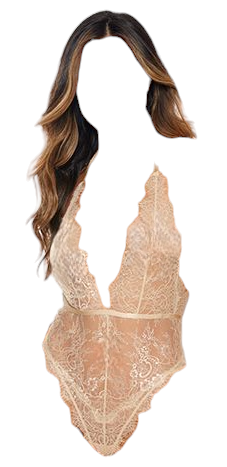 Shirley of Hollywood Lace Teddy with Exposed Rear G-String Back Gold
