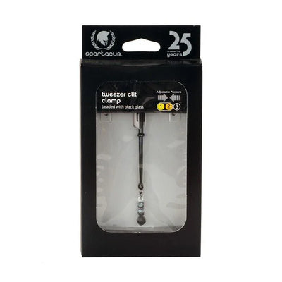 Spartacus Beaded Tweezer Style Clit Clamp Black