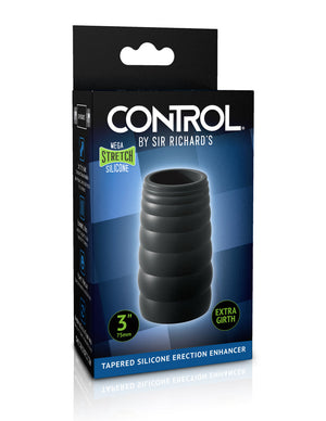 Sir Richard's Control Tapered Silicone Reversible Girth and Length Penis Erection Enhancer Black