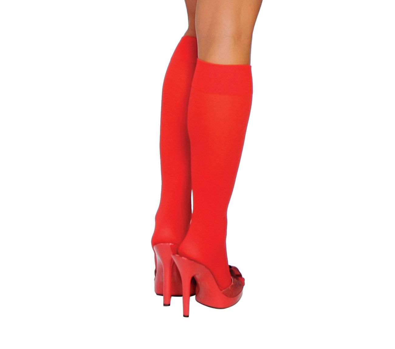 Roma Costume Knee High Stockings Red One Size