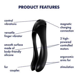 Satisfyer Candy Cane Silicone Rechargeable Mini 12 Level Finger Vibrator