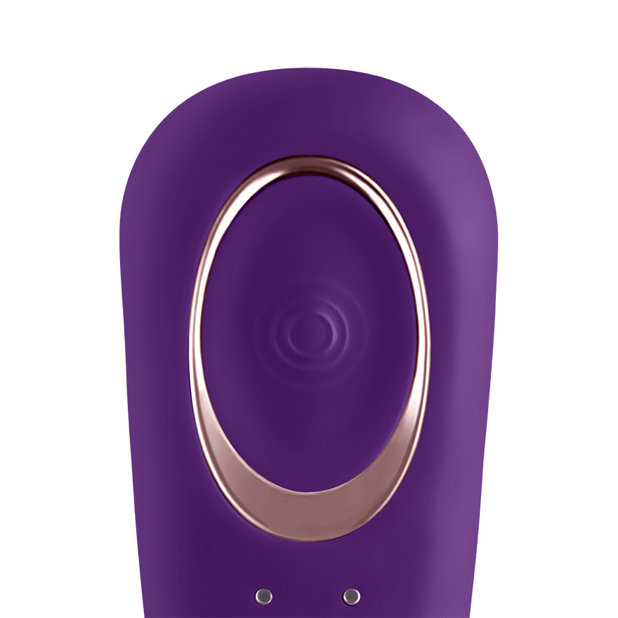 Satisfyer Double Classic Silicone USB Rechargeable Couples Vibrator Purple