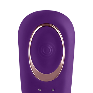 Satisfyer Double Classic Silicone USB Rechargeable Couples Vibrator Purple