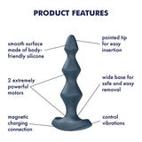 Satisfyer Lolli-Plug 1 Silicone Beaded Anal Plug with 2 Powerful Motors