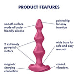 Satisfyer Lolli-Plug 1 Silicone Beaded Anal Plug with 2 Powerful Motors