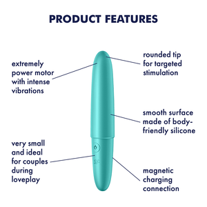 Satisfyer Ultra Power Bullet 6 Rechargeable Silicone 12 Vibration Levels Bullet Vibrator