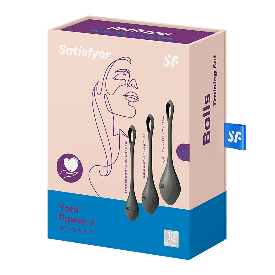 Satisfyer Yoni Power 2 Silicone Multi Weighted Ben Wa Balls Set for Pelvic Floor Training