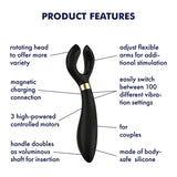 Satisfyer Endless Fun Silicone 100 Combination Multifunctional Couples Vibrator Waterproof