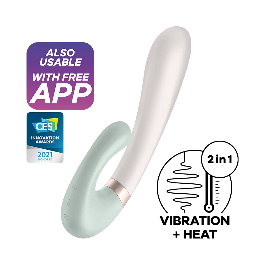 Satisfyer Heat Wave Silicone Warming Rabbit App Enabled Vibrator - Romantic Blessings Satisfyer Heat Wave Silicone Warming Rabbit App Enabled Vibrator - Romantic Blessings