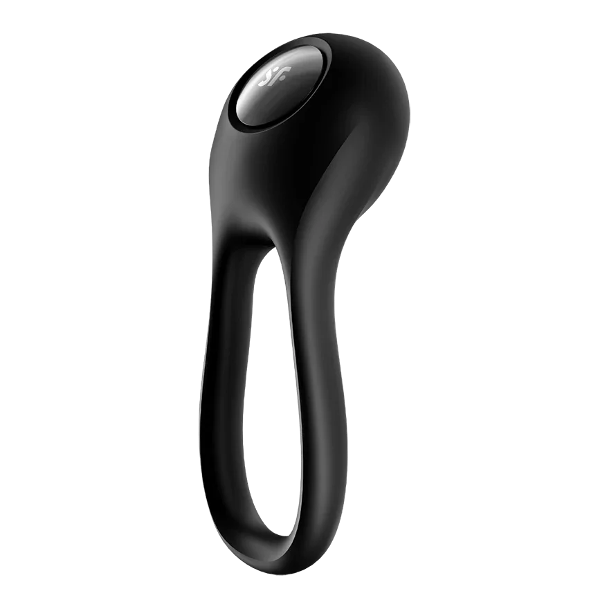 Satisfyer Majestic Duo Silicone 21 Function Vibrating Penis & Ball Ring Black