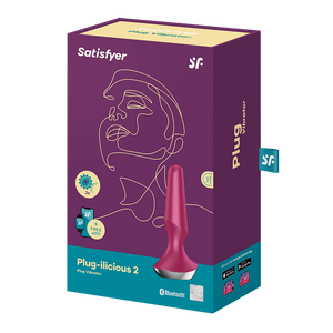 Satisfyer Plug-ilicious 2 Silicone Tapered App Enabled Vibrating Anal Plug