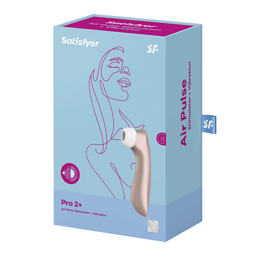Satisfyer Pro 2+ Generation 2 Vibration Female Clitoral Stimulator with Air Pulsations Gold
