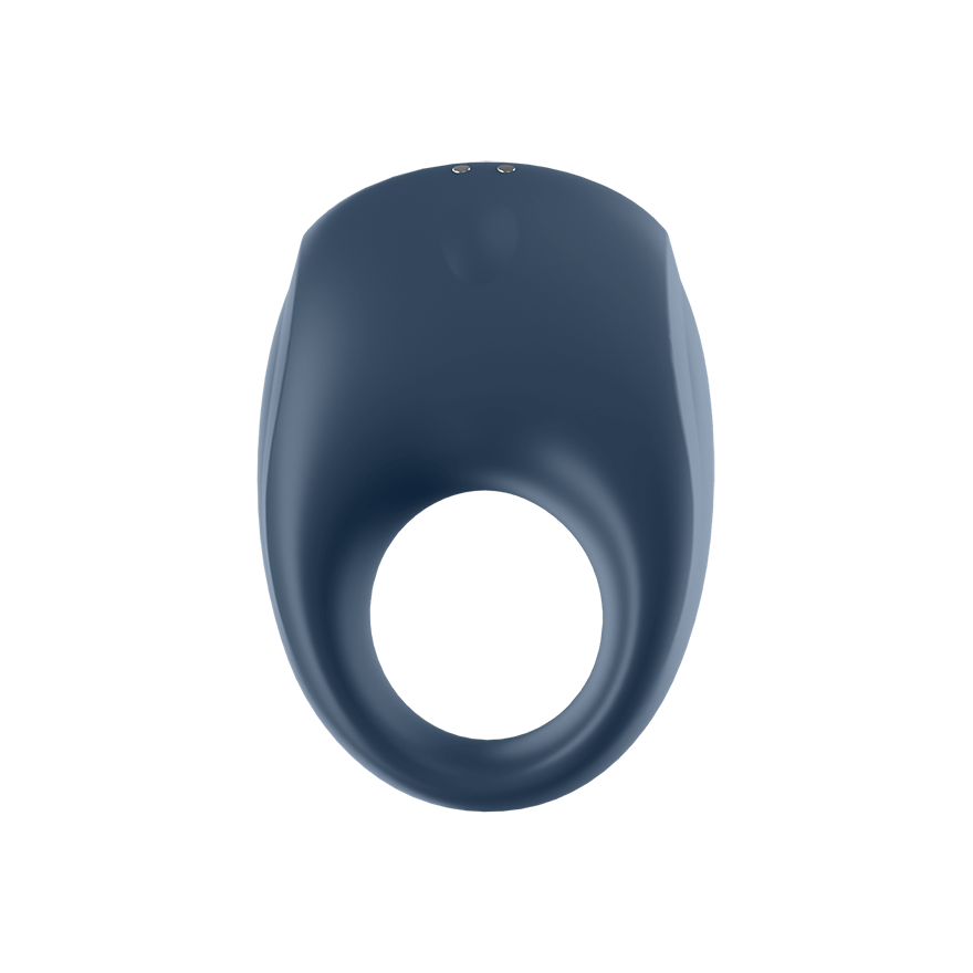 Satisfyer Strong One Rechargeable Silicone Couple's App Enabled Vibrating Penis Ring Blue