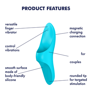 Satisfyer Teaser Rechargeable Silicone Full Body Finger 12 Level Vibrator