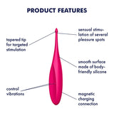 Satisfyer Twirling Fun Silicone 12 Function Clit & Nipple Vibrator