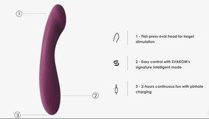 Svakom Amy 2 Rechargeable Silicone Flexible G Spot Vibrator Violet