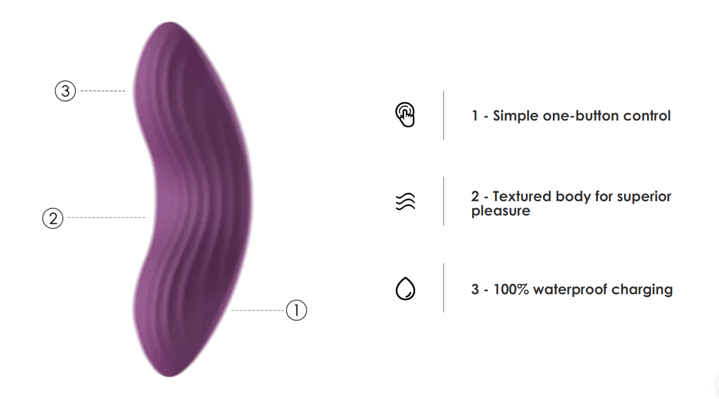 Svakom Edeny Interactive Silicone Clitoral Underwear Stimulator with Panty Violet