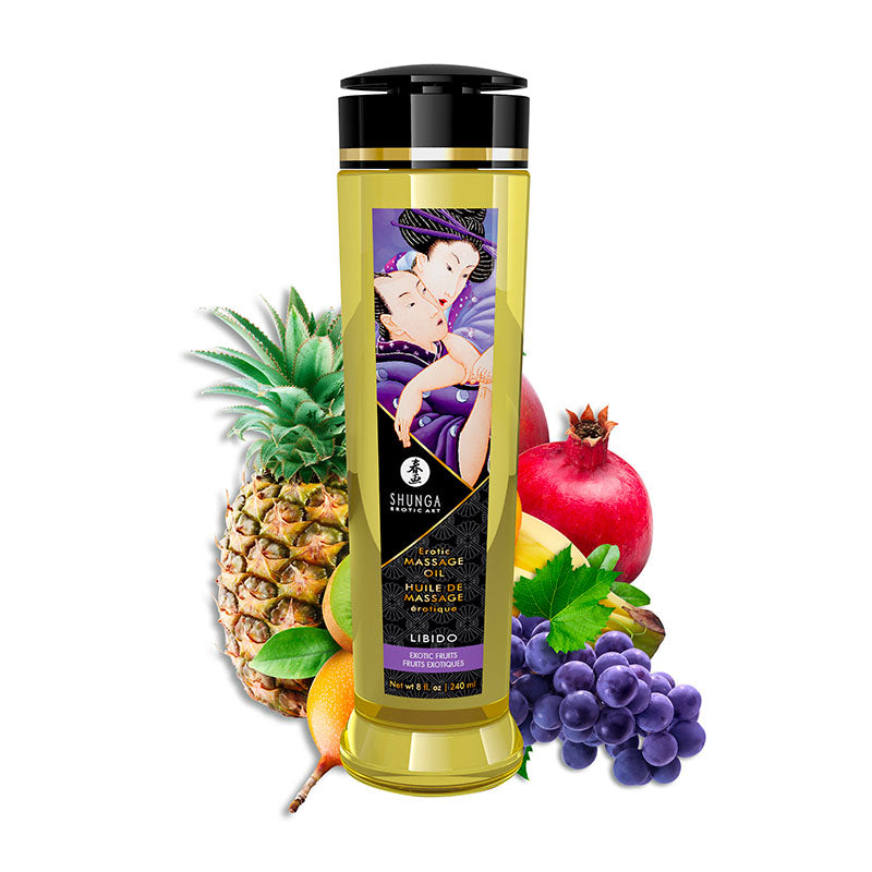 Shunga Erotic Massage Oil Libido Exotic Fruits 8 Oz