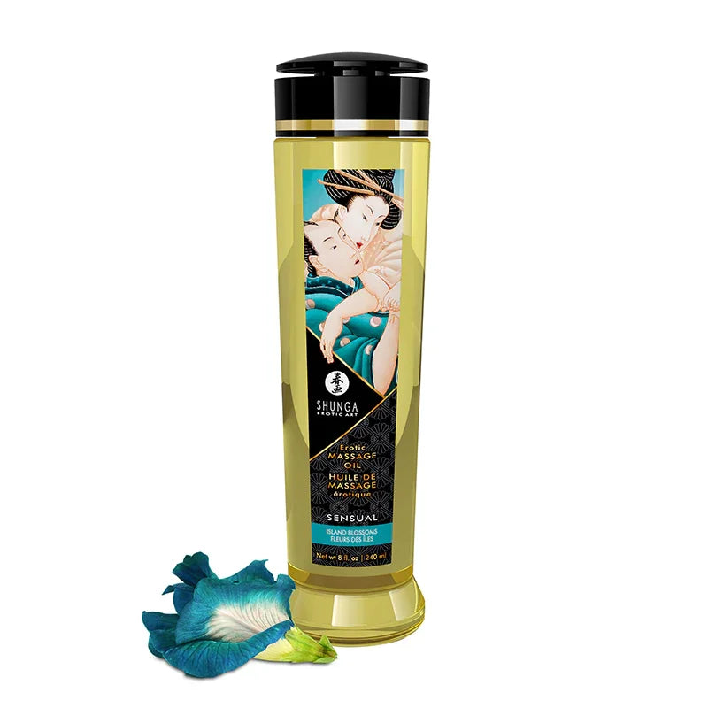 Shunga Erotic Massage Oil Island Blossoms 8 Oz