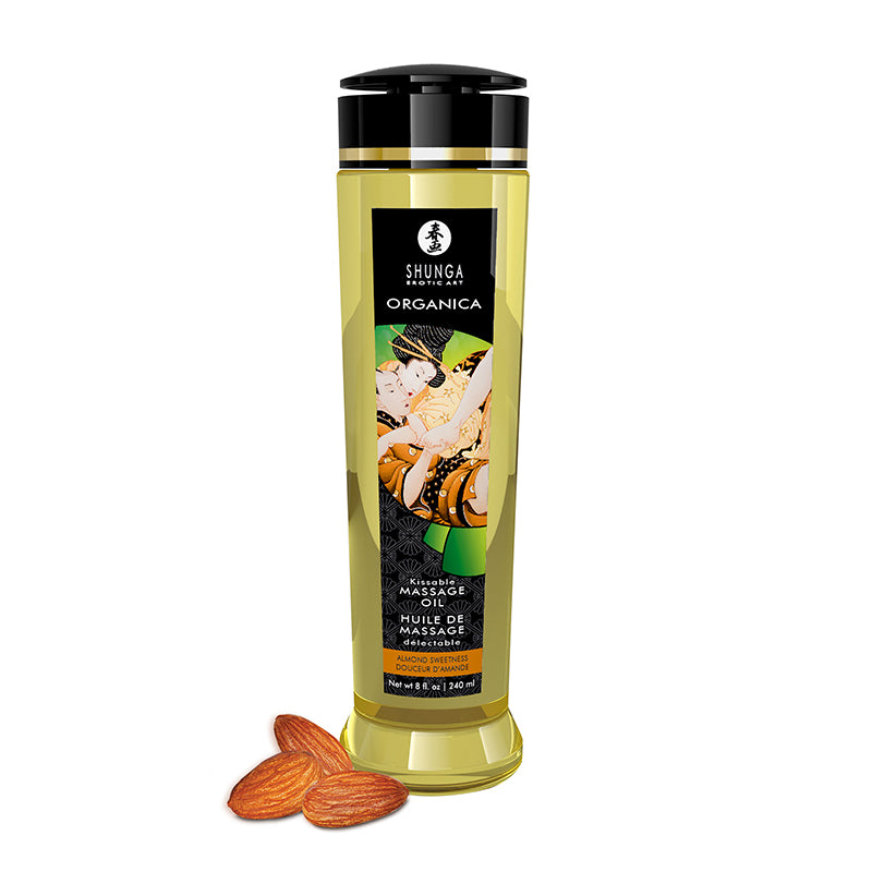 Shunga Organica Kissable Massage Oil Almond Sweetness 8 Oz