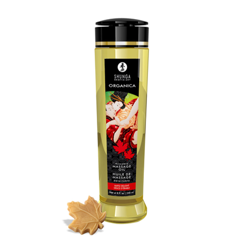 Shunga Organica Kissable Massage Oil Maple Delight 8 Oz