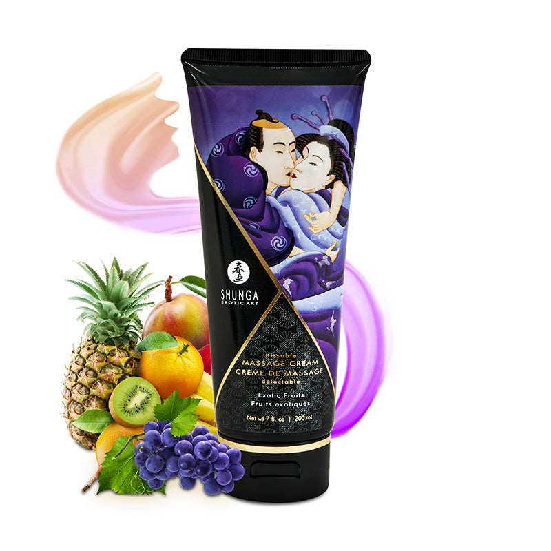 Shunga Erotic Art Kissable Massage Cream Exotic Fruits 7 Oz