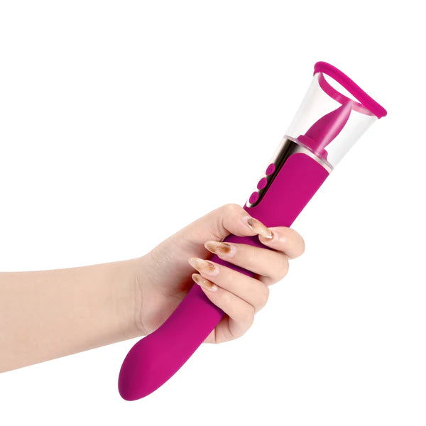 Succion 3 Function Clit Licking & Sucking and G-Spot Pulsating Vibrator