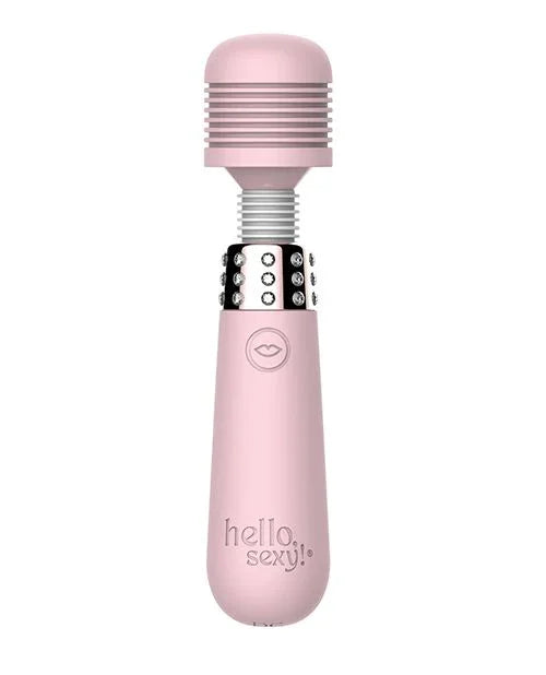 Hello Sexy! Bling Bling 10 Speed Waterproof Mini Wand Massager with Pleasure Ridges