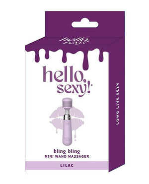 Hello Sexy! Bling Bling 10 Speed Waterproof Mini Wand Massager with Pleasure Ridges