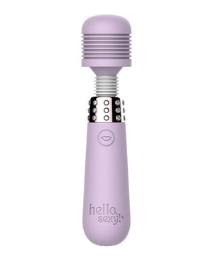 Hello Sexy! Bling Bling 10 Speed Waterproof Mini Wand Massager with Pleasure Ridges