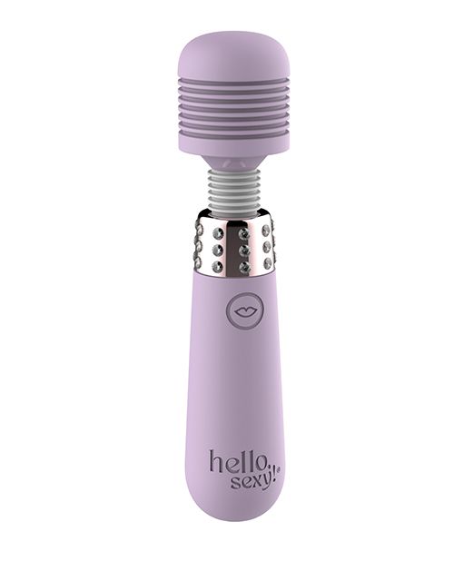 Hello Sexy! Bling Bling 10 Speed Waterproof Mini Wand Massager with Pleasure Ridges