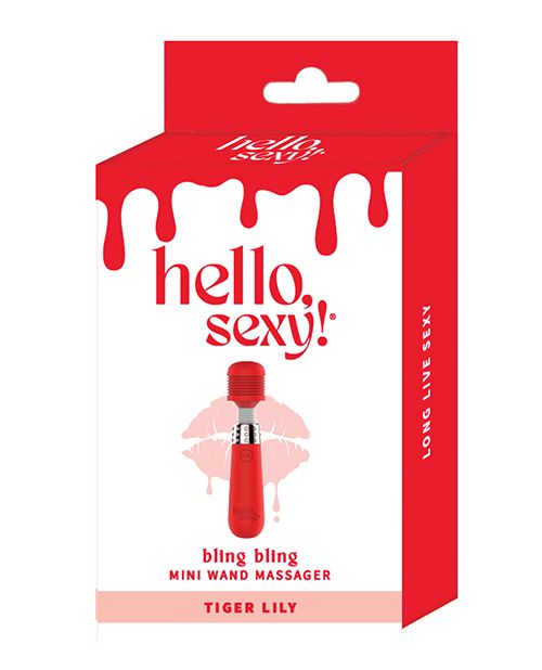 Hello Sexy! Bling Bling 10 Speed Waterproof Mini Wand Massager with Pleasure Ridges