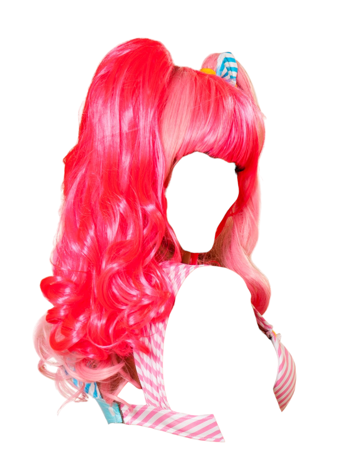 Roma Costume Wig Only Costume Accessory Pink One Size