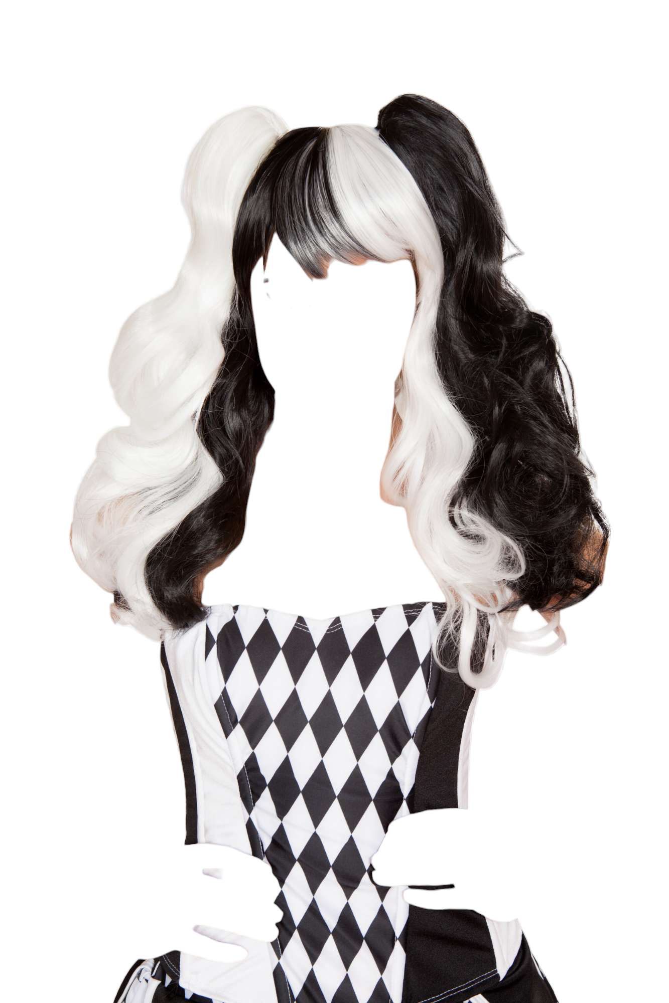 Roma Costume Wig Only Costume Accessory Black/White One Size