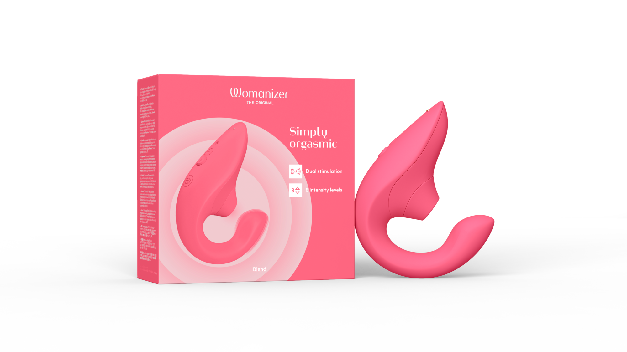 Womanizer Blend Rechargeable Silicone Rabbit Vibrator with Clitoral Stimulator & Air Pulse Technology