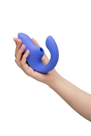 Womanizer Blend Rechargeable Silicone Rabbit Vibrator with Clitoral Stimulator & Air Pulse Technology