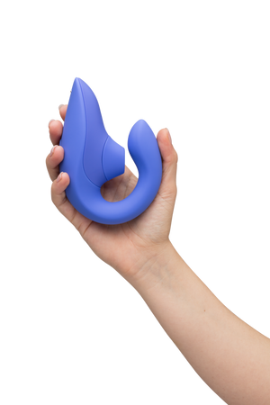 Womanizer Blend Rechargeable Silicone Rabbit Vibrator with Clitoral Stimulator & Air Pulse Technology