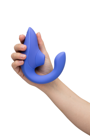 Womanizer Blend Rechargeable Silicone Rabbit Vibrator with Clitoral Stimulator & Air Pulse Technology