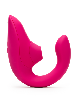 Womanizer Blend Rechargeable Silicone Rabbit Vibrator with Clitoral Stimulator & Air Pulse Technology